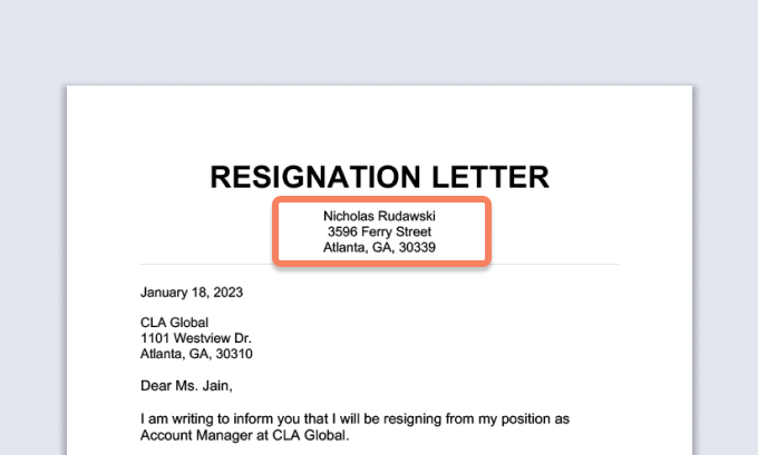 Une lettre de démission avec les coordonnées de l'employé a rebondi.